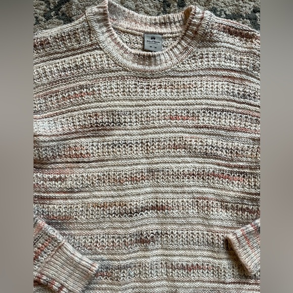 Wind River Knits Sweater Size Medium Neutral Colours with Pink Hue Knitted Cabin - Picture 2 of 4